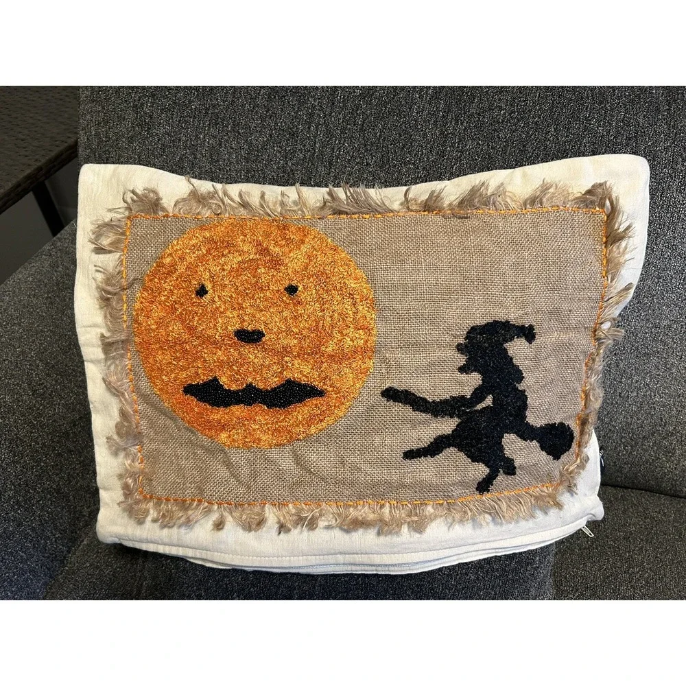 Halloween Embroidered Pillow Cover 19
